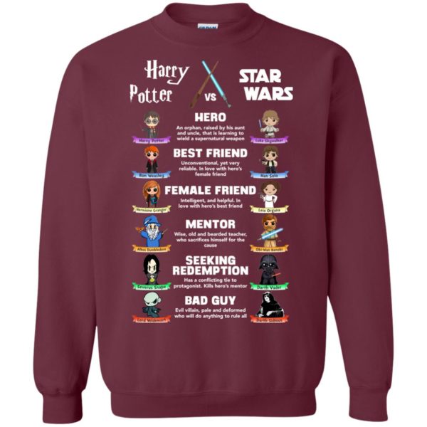 Harry Potter vs Star Wars: Hero, Best Friend, Female Friend Sweater