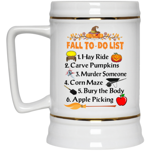Halloween Fall To Do List Hay Ride, Carve Pumpkins Coffee Mug
