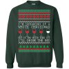 Wine Christmas Sweatshirt: I'm Dreaming Of A White Christmas