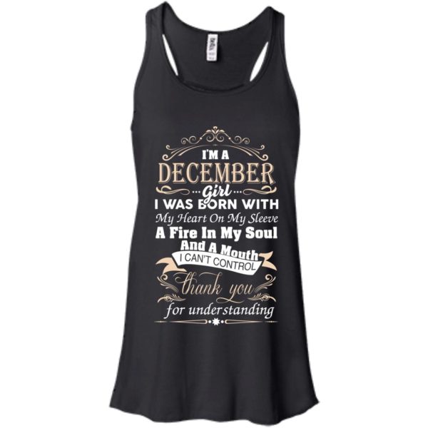 I'm A December Girl I Was Born With My Heart On My Sleeve T Shirts, Tank Top