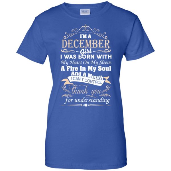 I'm A December Girl I Was Born With My Heart On My Sleeve T Shirts, Tank Top
