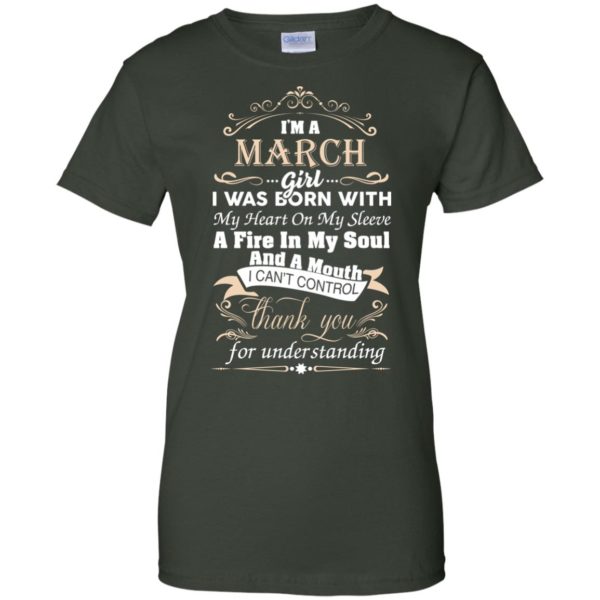 I’m A March Girl I Was Born With My Heart On My Sleeve T Shirts, Tank Top