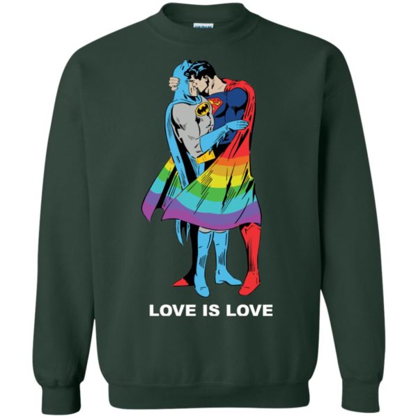 Superman Kiss Batman Love Is Love LGBT T Shirts, Hoodies, Sweaters