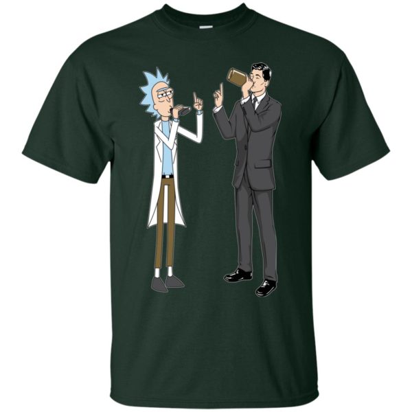 Rick and Morty vs Archer Drink Wine T Shirts, Sweatshirt, Long Sleeve