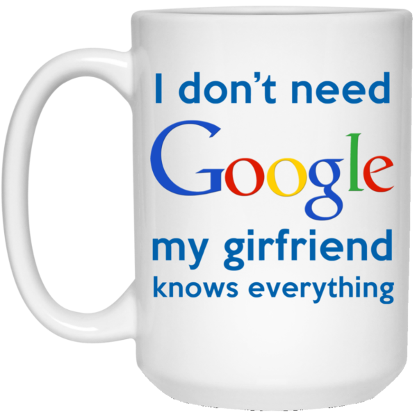 I Don't Need Google My Girlfriend Knows Everything Mug Coffee