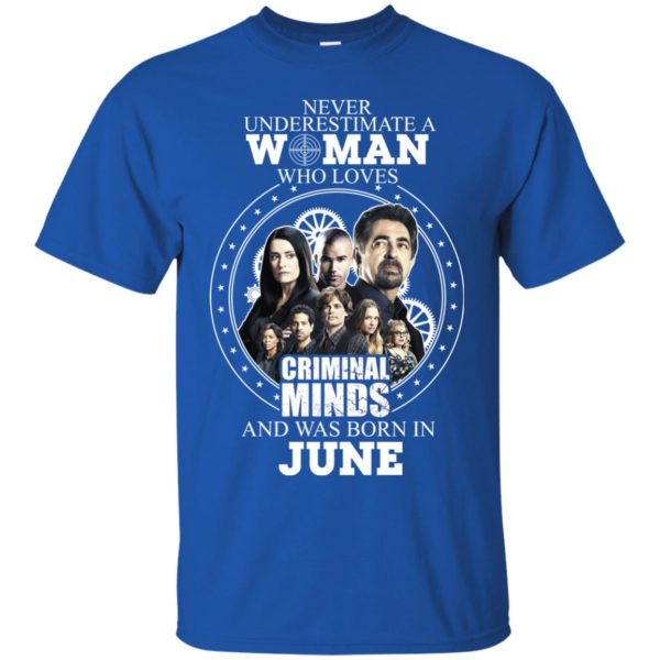 A Woman Who Loves Criminal Minds and Was Born In June T Shirts