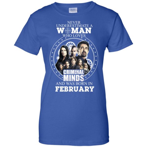 A Woman Who Loves Criminal Minds and Was Born In February T Shirts, Tank Top