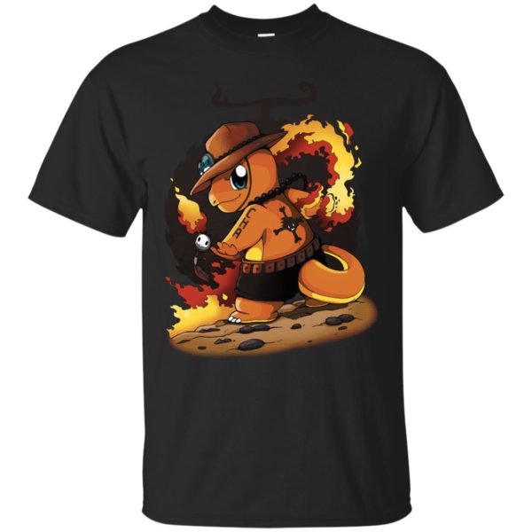 One Piece and Pokemon Ace Fire and Charizard T Shirts