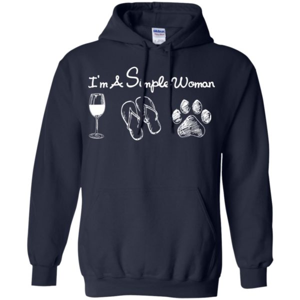 I’m Simple Woman Like Wine, Flip Flops And Dog T shirts