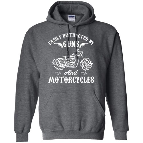 Easily Distracted By Guns And Motorcycles T shirts, Hoodies, Tank Top