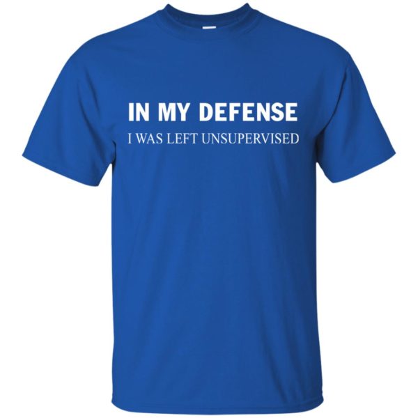 In my defense I was left unsupervised t shirt, hoodies