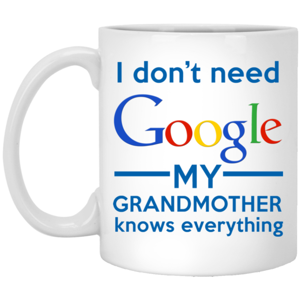 I Don't Need Google My Grandmother Knows Everything Mug Coffee