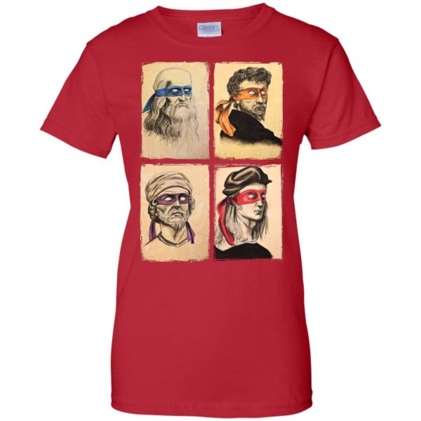 Renaissance Artists and Ninja Turtles T shirts