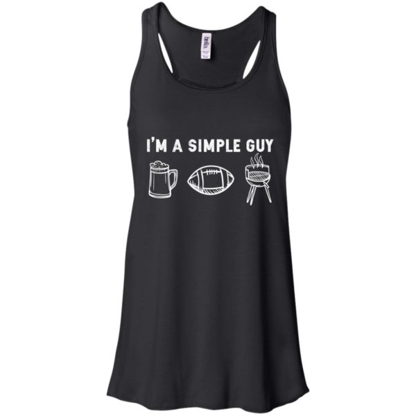 I'm A Simple Guy Beer Football BBQ T Shirts