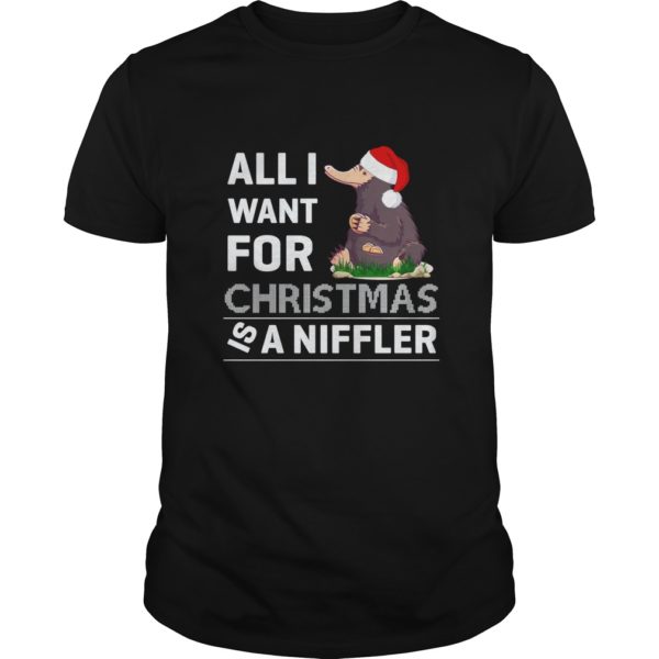 All I Want For Christmas Is A Niffler Tshirt Merry Xmas Shirt