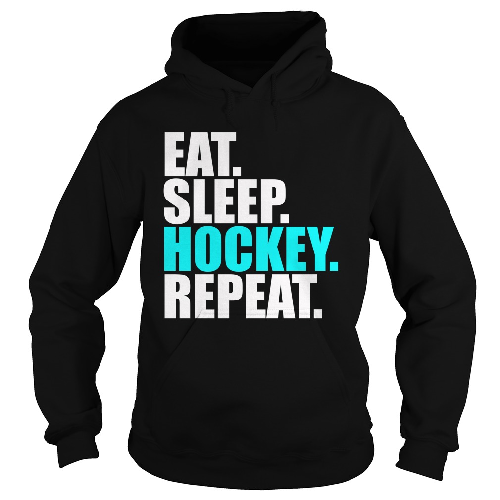 Eat Sleep Hockey Repeat Hockey Lovers Tees Shirt