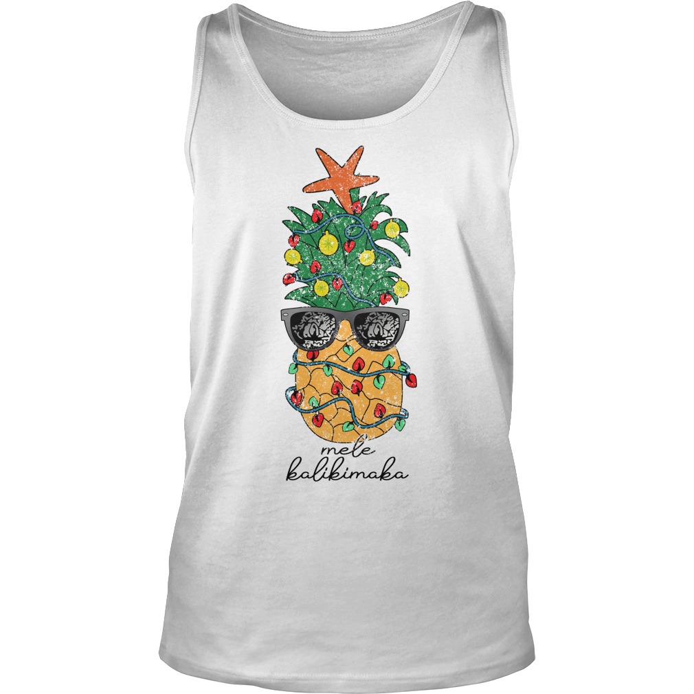 Mele Kalikimaka Hawaiian Christmas Pineapple Shirt