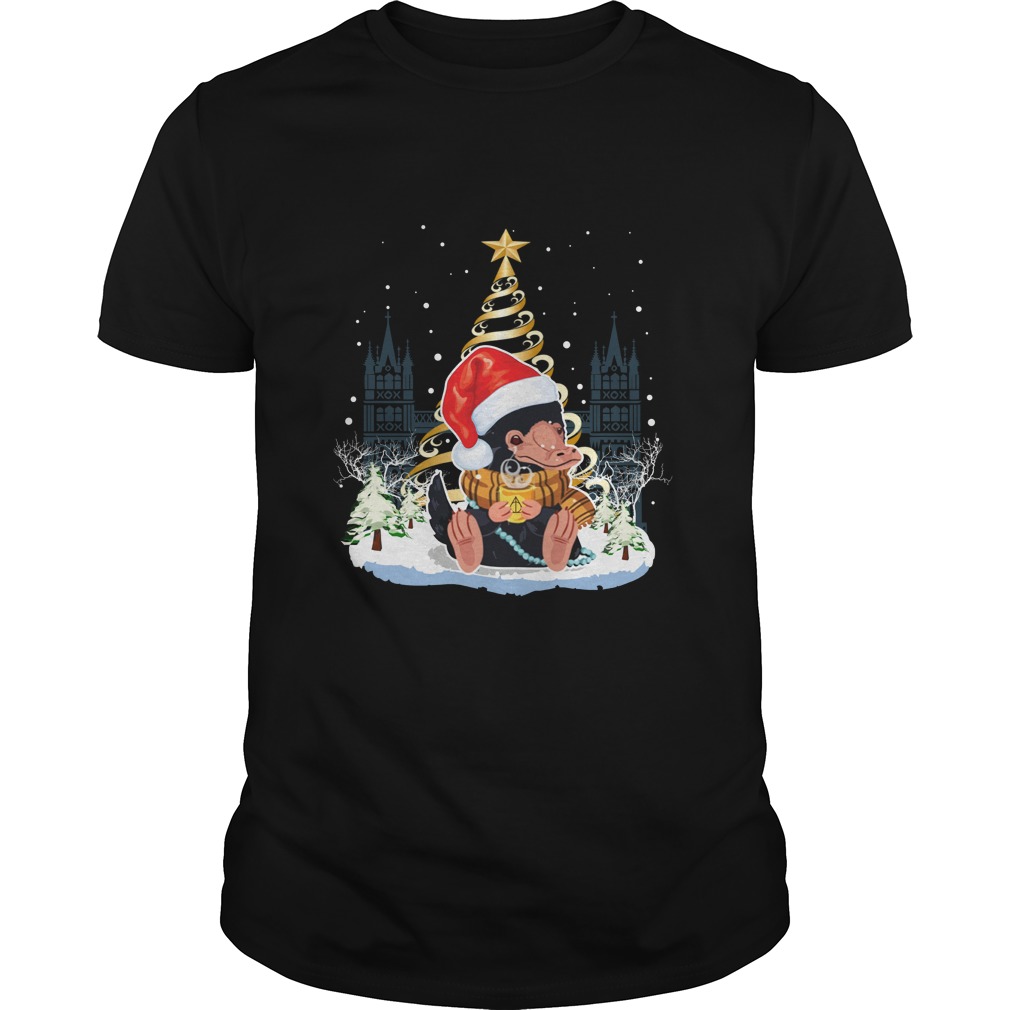 Niffler Santa Hat Christmas Tree Under Snow Shirt