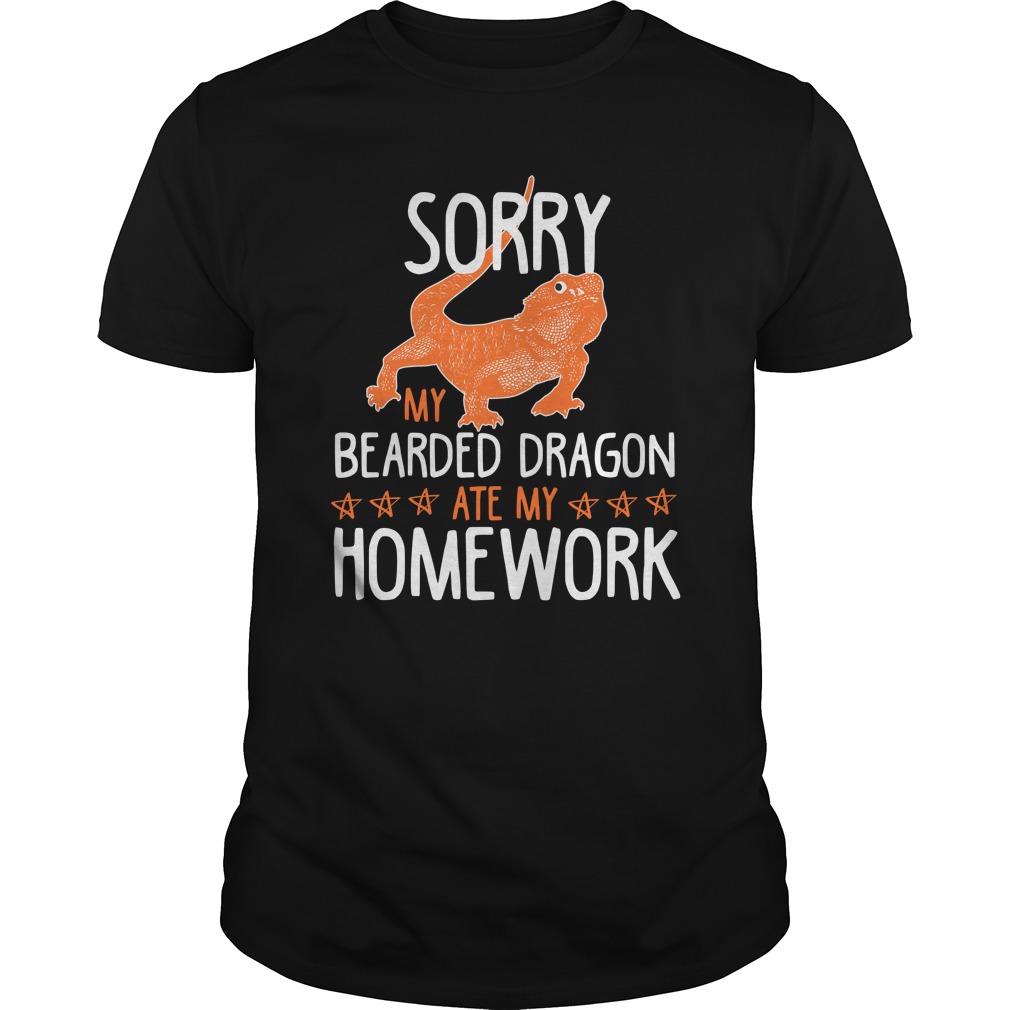 Sorry My Bearded Dragon Ate My Homework Pogona School Shirt