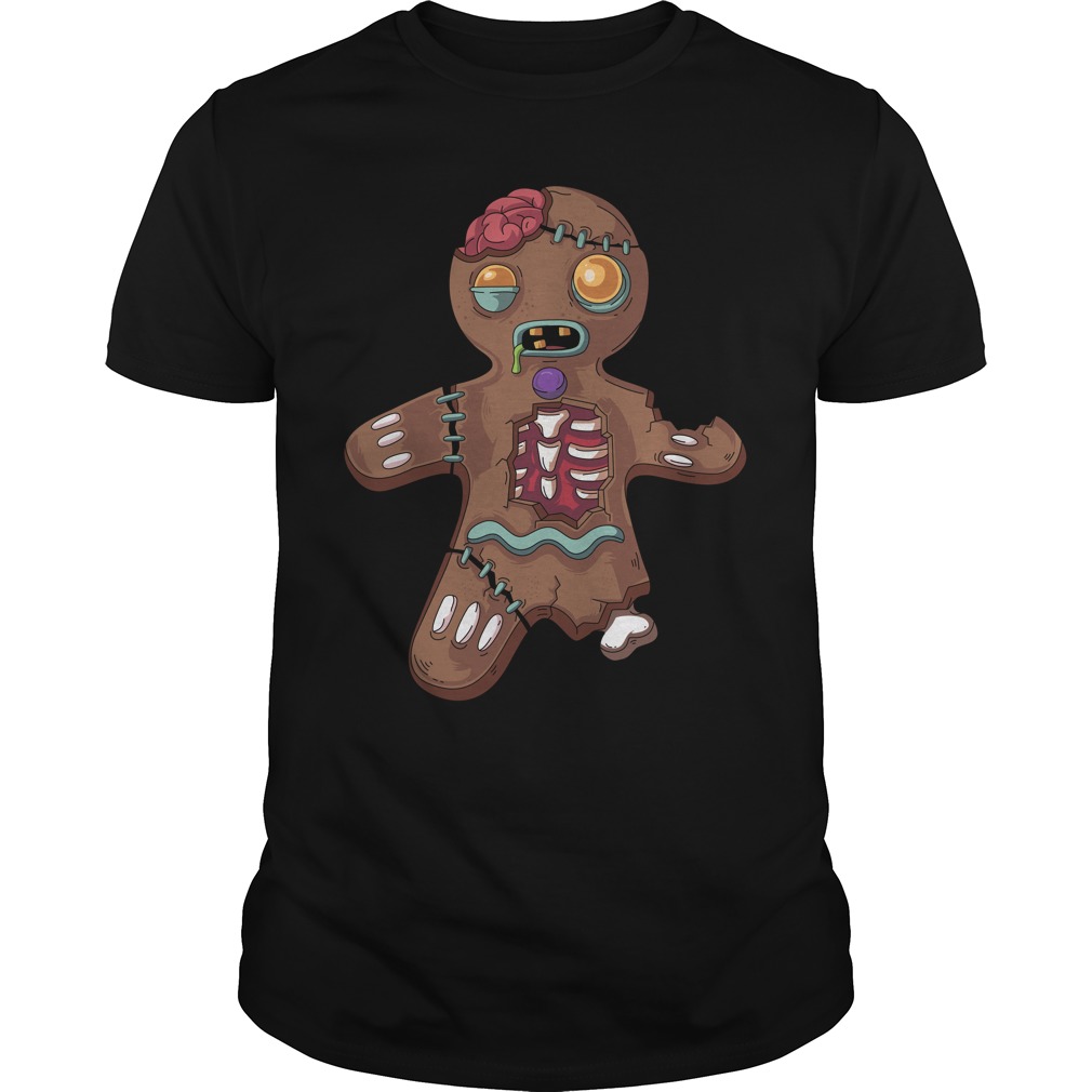 Zombie Christmas Gingerbread Man Funny Holiday Shirt
