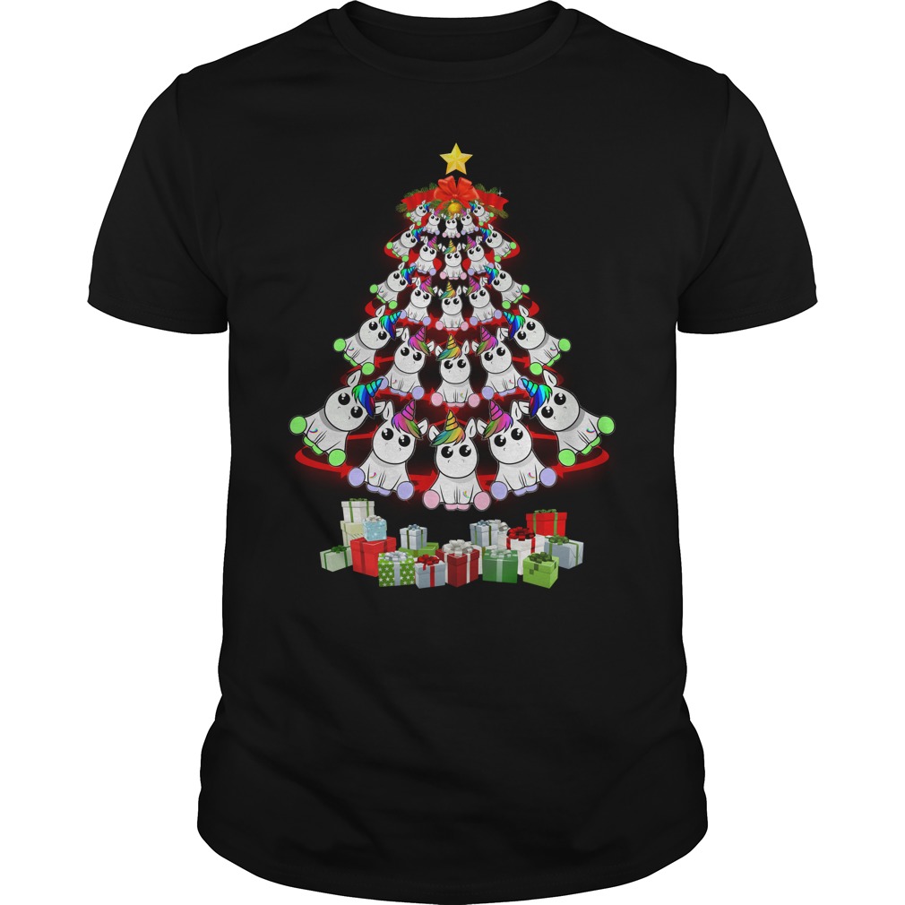 Adorable Unicorns Christmas Tree Shirt