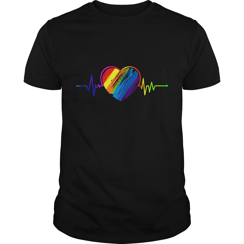 LGBT Rainbow Heartbeat Shirt