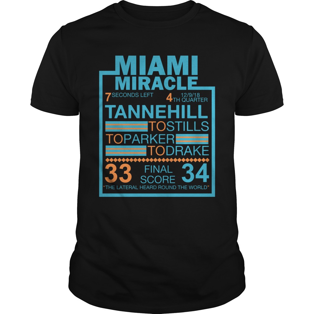 Miami Miracle Tannehill To Stills To Parker To Drake Shirt