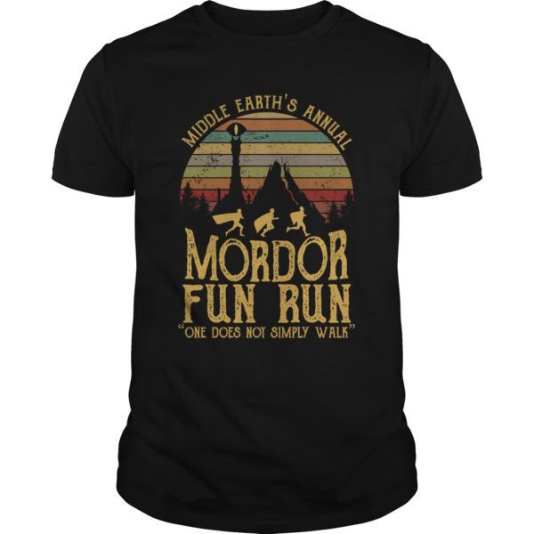 Mordor Fun Run Middle Earth's Annual One Does Not Simply Walk Shirt