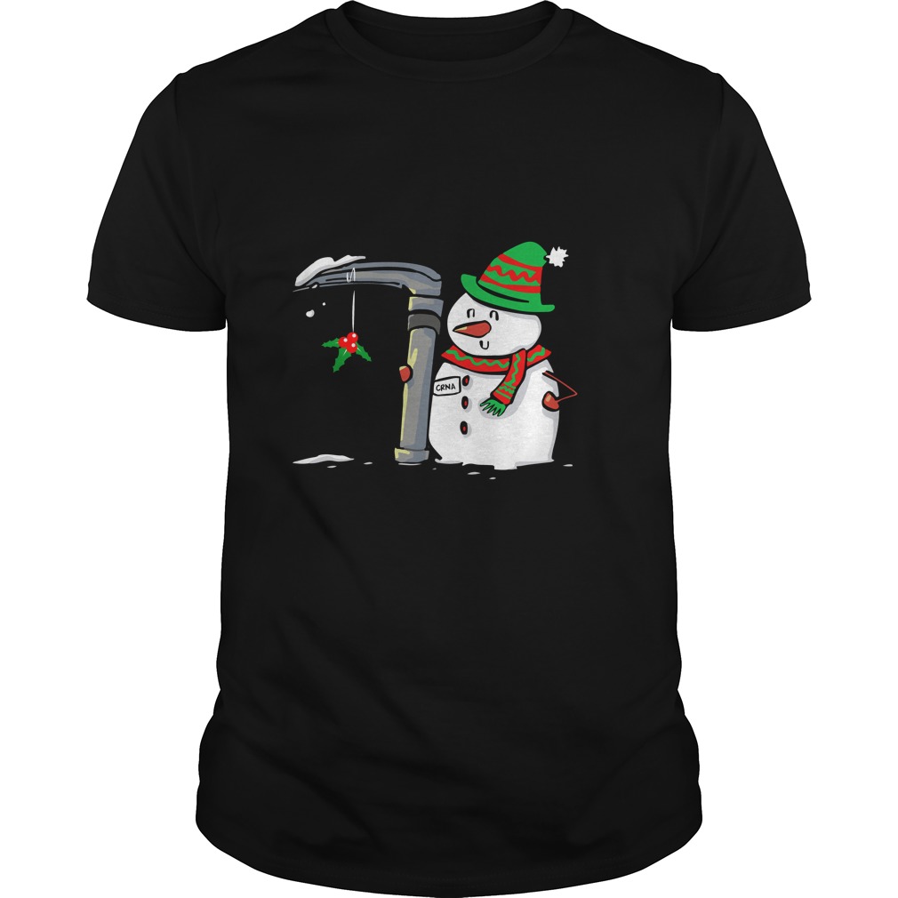 Snowman with a Mac 3 Anesthesia Shirt