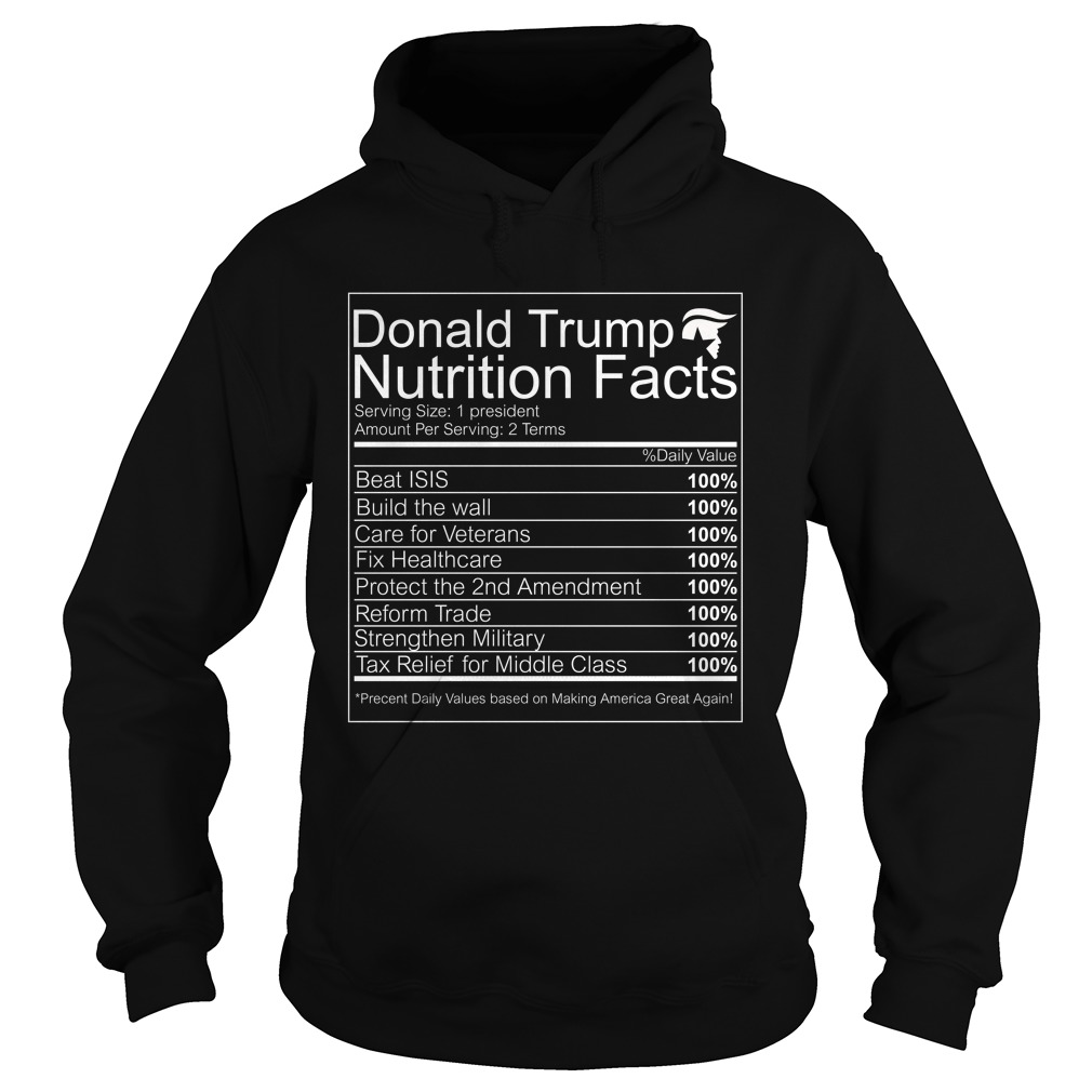 Donald Trump Nutrition Facts Shirt
