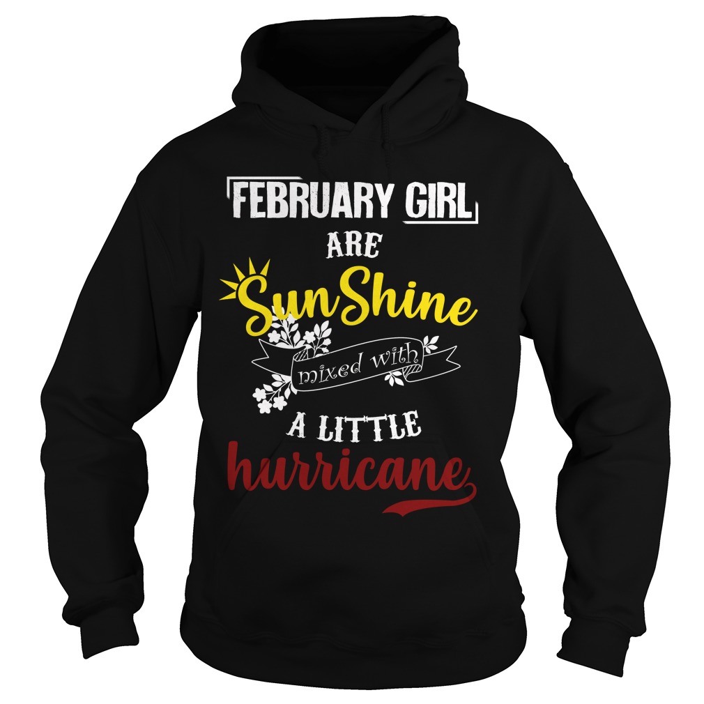 February Girl Are Sunshine Mixed With A Little Hurricane Shirt