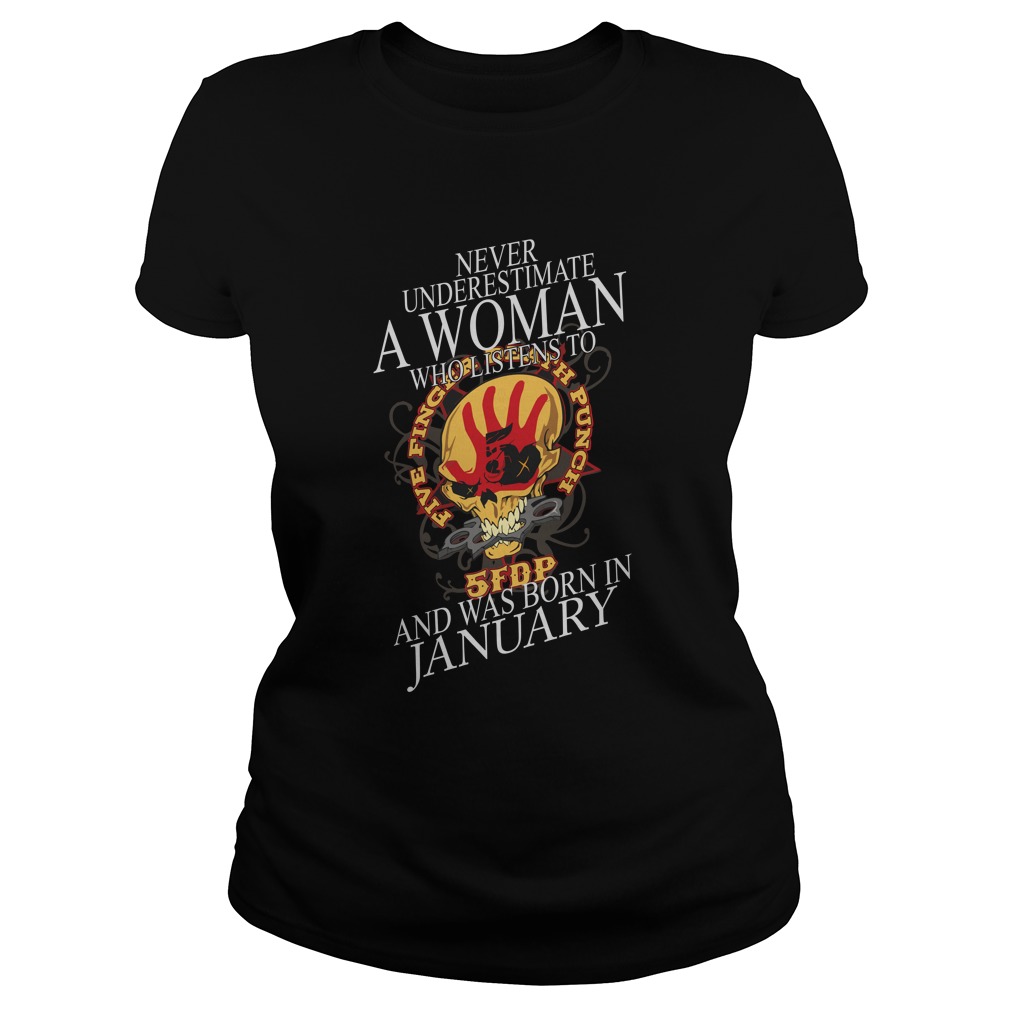 Never Underestimate A Woman Who Listen To And Was Born In January Shirt