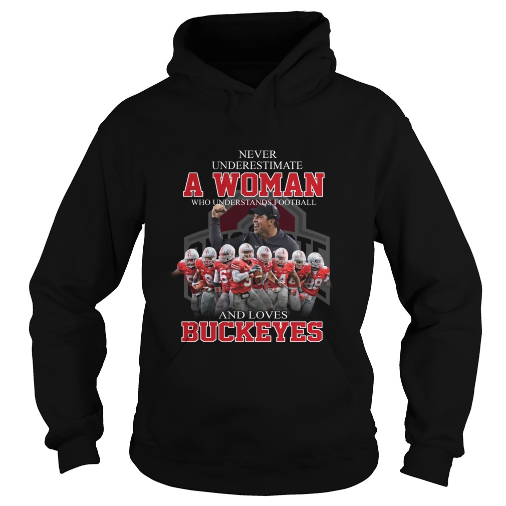 Never Underestimate A Woman Who Understands Footall And Loves Buckeyes Shirt