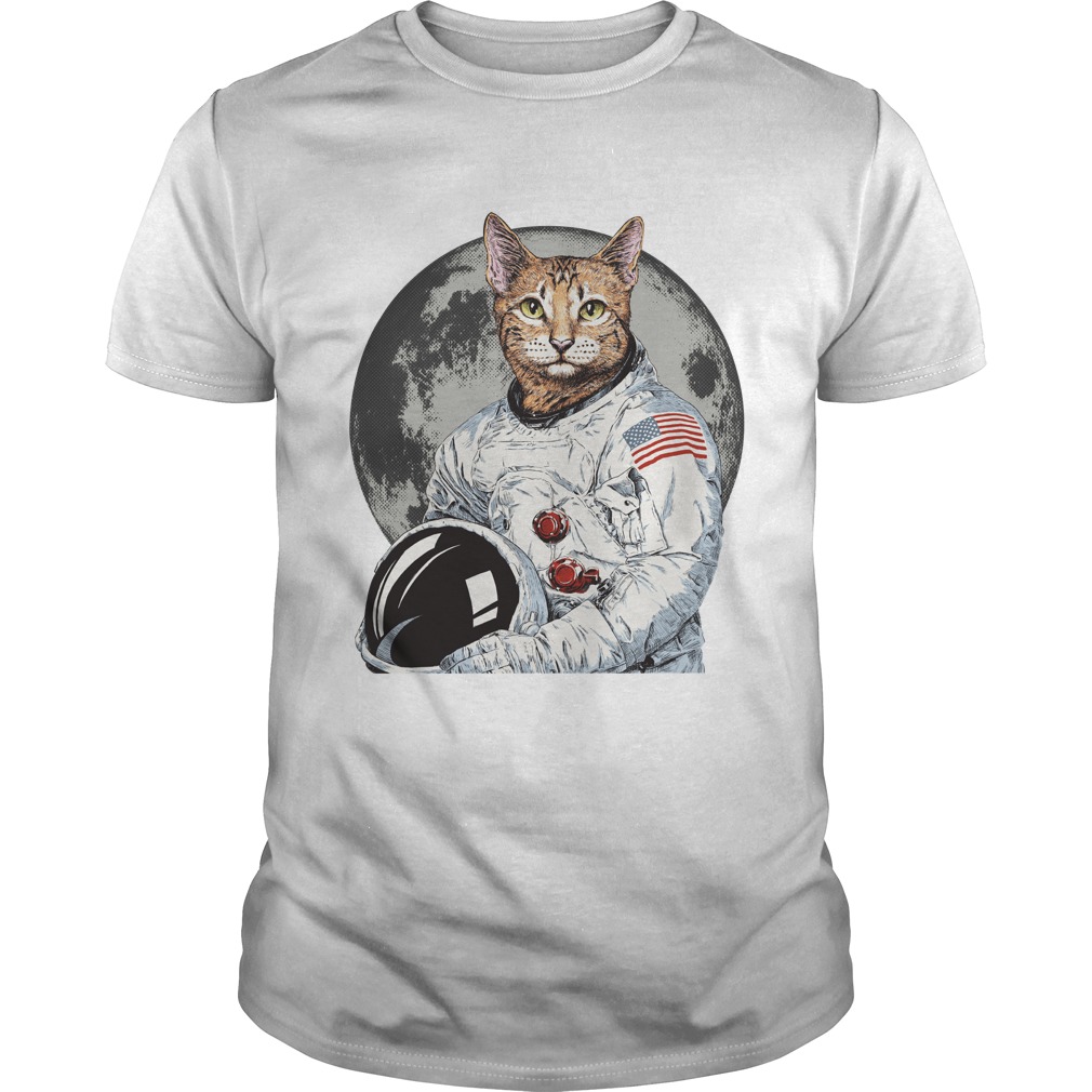 Funny Space Cat Astronaut T - Shirt