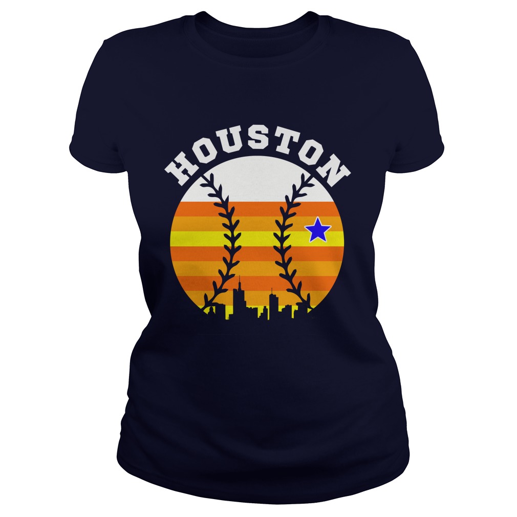 Houston Baseball Throwback Retro Astro Stripe ladies