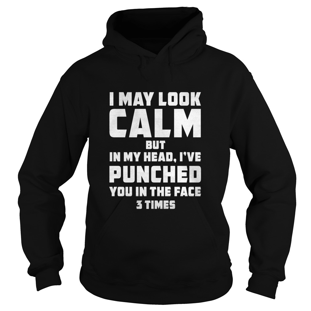 I MAY LOOK CALM BUT IN MY HEAD, I'VE PUNCHED YOU IN THE FACE 3 TIMES Hoodies