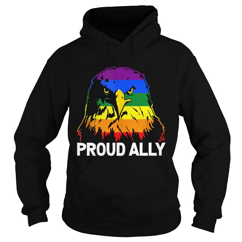Proud Ally Pride Gay LGBT USA Eagle Hoodies