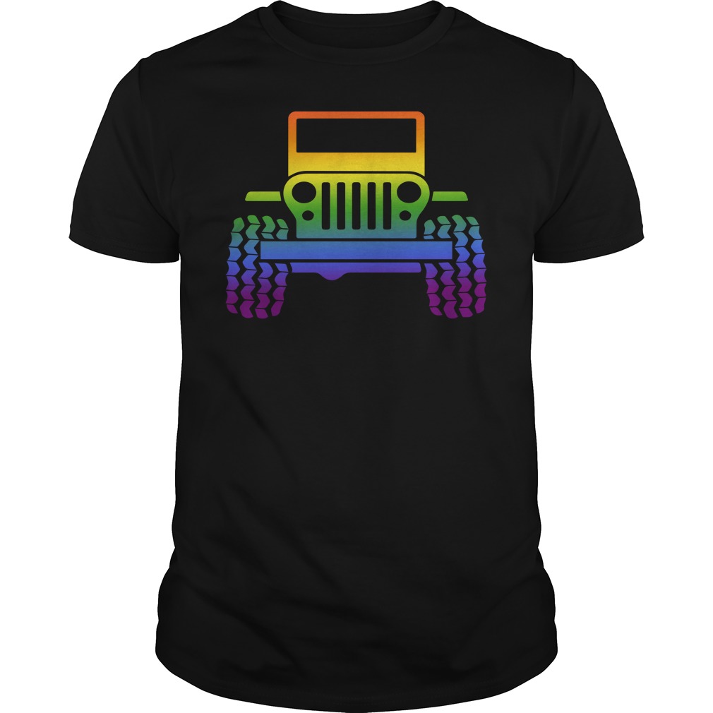 Rainbow Pride Jeeps LGBT T - Shirt