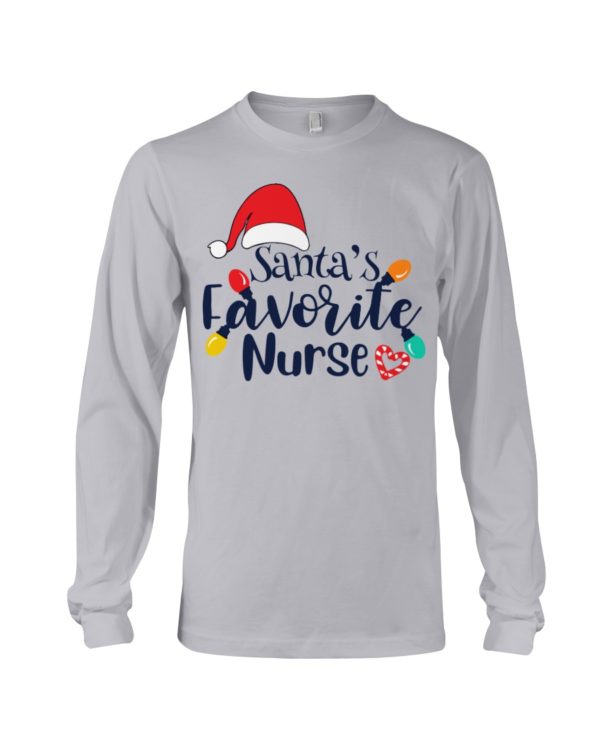 Santa's Favorite Nurse Christmas Shirt