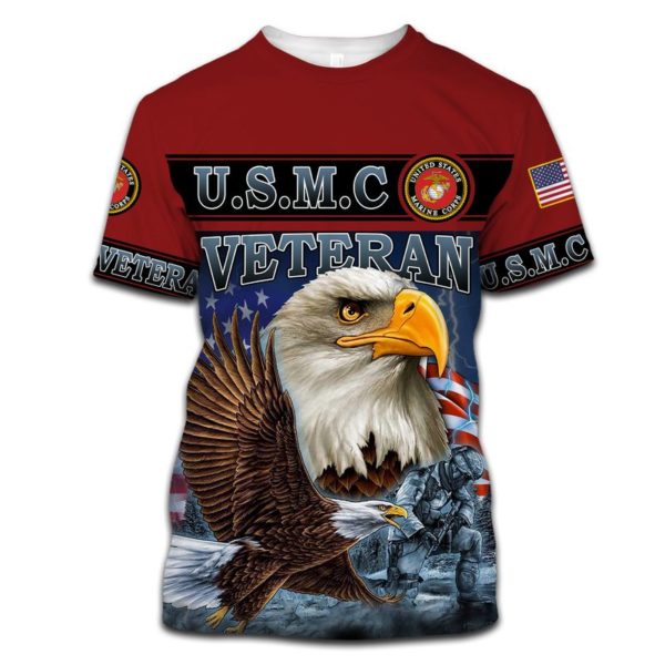 Us Marine Corps Veteran 3D All Over Print Shirt