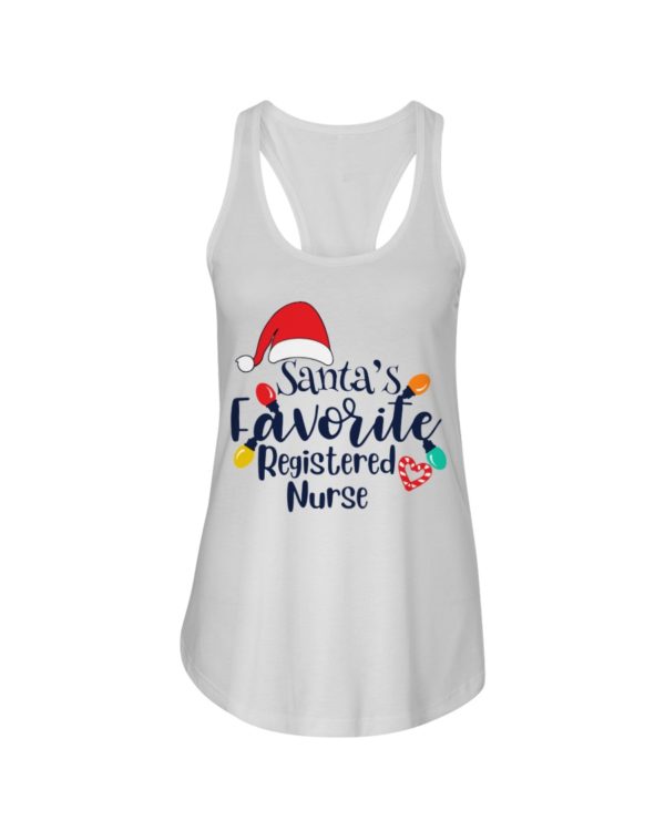 Santa's Favorite Registered Nurse Christmas Shirt