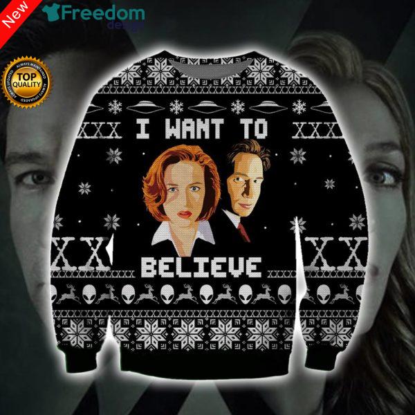 I Want To Believe Knitting 3D All Over Print Christmas Sweater