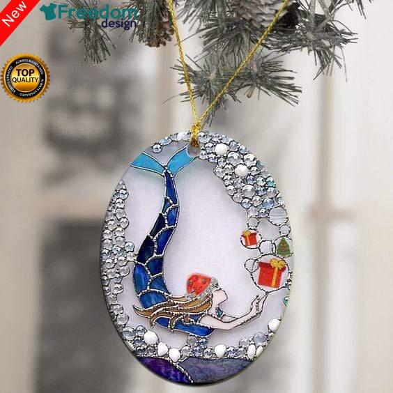 Mermaid Bling Christmas Ornaments
