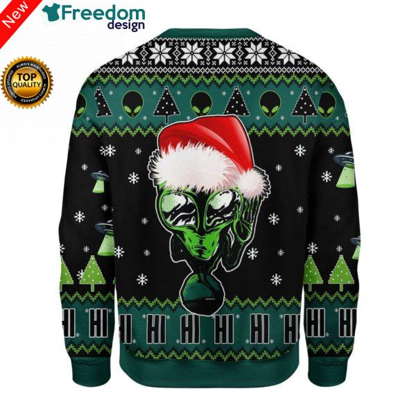 Alien Greeting Christmas Ugly Sweater