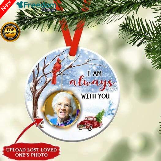 Cardinal I am always with you Ornament custom name, date and photo