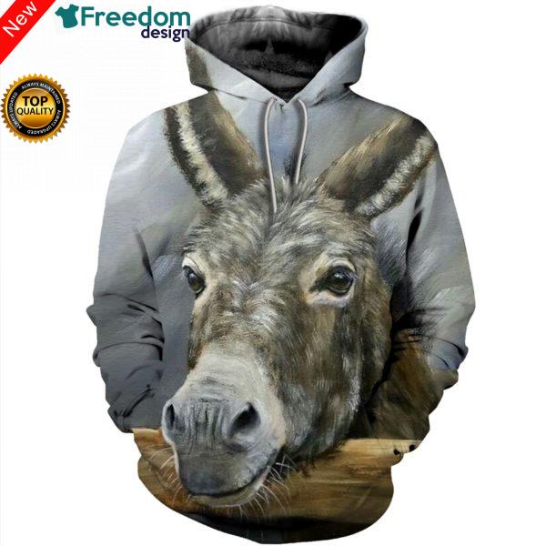 3D All Over Printed Donkey T Shirt Hoodie