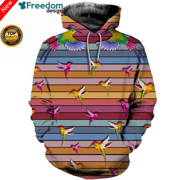 3D All Over Printed Hummingbirds T Shirt Hoodie