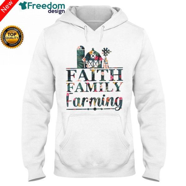 Faith Family Farming Floral Hoodie