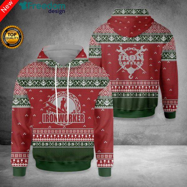 Ironworker Christmas 3D All Over Print Hoodie