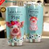 Just a Girl Who Freaking Loves Pigs Stainless Steel Tumbler Cup 20oz